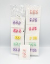 BP - HAIR ACCESSORIES MINI BOW  GATOR CLIPS 3 MINI PER CARD SET  COLORS 12CT/DZ - 04-195 - [MSRP: $.75 CT]