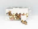 BP - HAIR ACCESSORIES BUNNY HEART  HAIR BAND ACRYLIC 2 MINI PER CARD  3 STANDARD COLORS 12CT/DZ - 04-199 - [MSRP: $.75 CT]