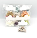 BP - HAIR ACCESSORIES (SIZE S)  RIBBON BOW JAW CLIP 3 MINI PER BAG CLASSIC COLORS 12BG/DZ - 04-219 - [MSRP: $.75 BG]