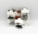 BP - HAIR ACCESSORIES (SIZE S) WAVE JAW CLIP 3 MINI PER BAG CLASSIC COLORS 12BG/DZ - 04-220 - [MSRP: $.75 BG]