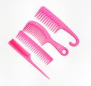 SALON TOOLS HAIR CARE ACCESSORIES 4-PACK WIDE TOOTH DETANGLING HAIR COMB SET HEAVY DUTY 1CT - 03-45 - [MSRP: $3 CT]