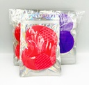 GLOBAL STAR SKIN CARE SILICONE MAT MAKEUP BRUSH CLEANING PAD / SCALP MASSAGER, HANDHELD SCRUBBER TOOL FOR DEEP CLEANSING, MULTI-COLOR SET 12CT - 06-86 - [MSRP: $3 CT]