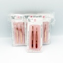 MIXUEER - TWEEZERS FLAT TIP & POINTED TIP STAINLESS STEEL 2PCS/PK ROSE GOLD 12CT/DZ - 85216 - [MSRP: $2 PK]