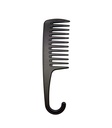 CECILIA - HAIR CARE ACCESSORIES - WIDE-TOOTH HOOK / J-SHAPE HANDLE COMB - BLK 12CT/DZ - 03-15 - [MSRP: $1 CT]