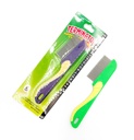 TERMINATOR – HAIR CARE ACCESSORIES SHORT TEETH – STAINLESS STEEL LICE COMB – LONG HANDLE – BLUE & YELLOW – 12CT - 03-59 - [MSRP: $1 EACH]