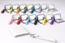 MINI POCKET MIRROR – KEYCHAIN WITH STRAP – FOLDING PORTABLE DESIGN – ASSORTED COLORS – 12CT- 24-7 - [MSRP: $4 EACH]