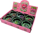 BUD LOVE – ASHTRAY – ROUND GLASS – 85MM – 6 ASSORTED DESIGNS DISPLAY – 6CT – [MSRP: $4 EACH]
