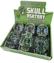STONED TRIBE – ASHTRAY – SKULL GLASS ASSORTED DESIGNS – 95MM – 6CT DISPLAY – [MSRP: $4 EACH]