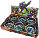 WEEDBOT – ASHTRAY – ROUND GLASS ASSORTED DESIGNS – 85MM – 6CT DISPLAY – [MSRP: $4 EACH]