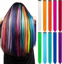 ASSORTED STYLE HAIR EXTENSION STRANDS – ASSORTED COLORS – 12CT/DZ - 04-228 - [MSRP: $1 EACH]