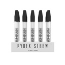 WHITE RHINO – PYREX DAB STRAW – GLASS ACCESSORIES – SILICONE CAP – 25CT DISPLAY – NS1002 – [MSRP: $3 EACH]