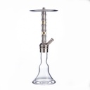 SABA – HOOKAH – 18" MEDIUM MACHINED STEEL – CLEAR CONICAL CRYSTAL – 1CT – SB-DM4 [MSRP: $107.50]