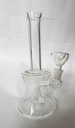 CLEAR CLASSIC – GLASS WATER PIPE – 8-INCH – STRAIGHT NECK – MINI RIG – 1CT – GB-CSNR-08-250G – [MSRP: $19]