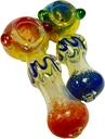 TOP & BOTTOM – GLASS HAND PIPE – 4-INCH 80G WEIGHT – 2CT – 2X-GL-05800 – [MSRP: $6 EACH]