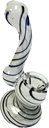 LINE COLORS – MINI GLASS WATER BUBBLER – GLASS HAND PIPE – 4.5-INCH 55G WEIGHT – 1CT – 45-03898 – [MSRP: $7]