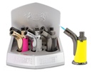 SCORCH – TORCH LIGHTERS – TABLE TORCH – 45 DEGREE – ASSORTED DESIGNS & NEON COLORS – 4.5” – 6CT DISPLAY – 61666-1 – [MSRP: $27 EACH]