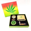 AMSTERDAM – SMOKING ACCESSORIES – GIFT BOX WITH PIPE, 2X GRINDER, SCREEN, AND 1 1/4 ROLLING MACHINE – 1SET – B160 – [MSRP: $35]