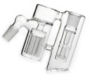 ASH CATCHER – 45° DOUBLE PERC – 14MM MALE – GLASS ACCESSORIES – 1CT – 45AC09 – [MSRP: $37.50]