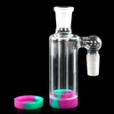 GLASS – ASH CATCHER – GLASS ACCESSORIES – 90° WITH SILICONE BOTTOM – VARIOUS SIZES – 1CT – [MSRP: $20]
