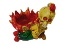 SKELETON – ASHTRAY – WITH MOHAWK AND GOLD CHAIN – RECLINING – 1CT – [MSRP: $8.50]