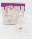 TOKES BUDDY – CASCADE – GLASS WATER PIPE – MINI GLASS DAB RIG SET – PURPLE – 1CT – GB1044 – [MSRP: $46]