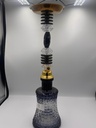HOOKAH – 11" TIERED MED – DOUBLE HOSE – MATTE BLACK – 1CT – ZC53 – [MSRP: $35.50]