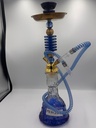 HOOKAH – 11" TIERED MED – DOUBLE HOSE – MIDNIGHT BLUE – 1CT – ZC63 – [MSRP: $35.50]