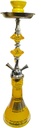 HOOKAH – 11" TIERED MED – DOUBLE HOSE – BRIGHT YELLOW – 1CT – ZC75 – [MSRP: $35.50]