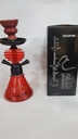 HOOKAH – 11" GLASS BALL – DOUBLE HOSE – SLENDER CHROME STEM – ASSORTED COLORS – 1CT – C06 – [MSRP: $23.50]