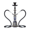 HOOKAH – 11" TIERED MED – DOUBLE HOSE – ASSORTED COLORS – 1CT – ZC41 – [MSRP: $28]