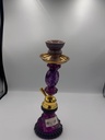 PURPLE JEWELED SERIES – HOOKAH – DOUBLE HOSE DESIGN – 1CT – ZC49 – [MSRP: $15]
