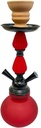 HOOKAH – 11" TIERED CLOUD – DOUBLE HOSE – ETCHED CHROME STEM – ASSORTED COLORS – 1CT – ZC81 – [MSRP: $20.50]