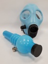 GAS MASK – SILICONE WATER PIPES – GLOW IN THE DARK MIX COLORS – 1CT – MSK01 – [MSRP: $35]