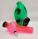 GAS MASK – SILICONE WATER PIPES – GREEN – 1CT – MSK08 – [MSRP: $35]