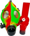 GAS MASK – SILICONE WATER PIPES – RASTA DESIGN – 1CT – MSK02 – [MSRP: $35]