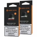 GEEKVAPE – VAPE PODS REPLACEMENT – AEGIS NANO REPLACEMENT POD – 2ML – ASSORTED OHM – 2CT – [MSRP: $6.50 EACH]