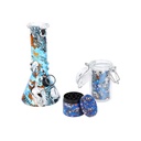 E-STEIN – GLASS WATER PIPE – GIFT SET – INCLUDES GRINDER & PAPERS – 1CT – GB0331 – [MSRP: $75]