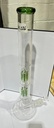 DOUBLE PERCOLATOR – GLASS WATER PIPE – 12-INCH – FLAT BASE – 1CT – GB0226 – [MSRP: $96.50]