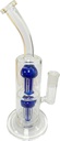 DOUBLE TREE PERCOLATOR – GLASS WATER PIPE – FLAT BASE – 1CT – GB0318 – [MSRP: $62.50]