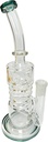 MARIA PERCOLATOR – GLASS WATER PIPE – FLAT BASE – 1CT – GB0313 – [MSRP: $62.50]