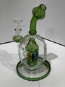 FLAT BOTTOM MUSHROOM – GLASS WATER PIPES – MIXED COLORS – 1CT – GB0310 – [MSRP: $75]