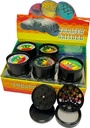 TOKES BUDDY RASTA LEAVES – GRINDERS – 4-PIECE – 52MM – 12CT DISPLAY – GR26 – [MSRP: $10.50 EACH]