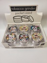 FLOWER SKULL – GRINDERS – ALUMINUM ALLOY – 2-PIECE – 50MM – 24CT DISPLAY – A29 – [MSRP: $4 EACH]