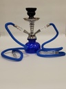 HOOKAH – 11" TIERED MED – DOUBLE HOSE – MIDNIGHT BLUE – 1CT – ZC16 – [MSRP: $23]