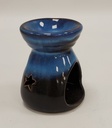 INCENSE BURNER – CERAMIC TEA LIGHT – ACCESSORIES – NAVY BLUE GLAZE – 1CT – [MSRP: $4]
