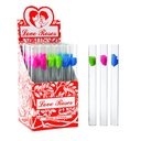 LOVE ROSE – GLASS TUBE – GLASS ACCESSORIES – RED BOX – 36CT – RR36 – [MSRP: $2 EACH]