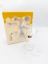 TOKES BUDDY – LUMINOUS – GLASS WATER PIPE – MINI GLASS DAB RIG SET – L ORANGE – 1CT – GB1048 – [MSRP: $45]