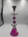 HOOKAH – 12" JEWELED STEM – SINGLE HOSE – CERAMIC & GLASS – 6 COLORS – 1CT – ZC11 – [MSRP: $22]