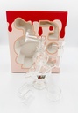 TOKES BUDDY – NEBULA – GLASS WATER PIPE – MINI DAB RIG SET – RED – 1CT – GB1045 – [MSRP: $45.50]