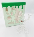 TOKES BUDDY – OPAL – GLASS WATER PIPE – MINI DAB RIG SET – D-GREEN – 1CT – GB1049 – [MSRP: $41.50]